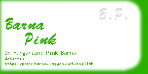 barna pink business card